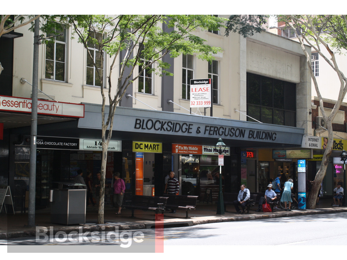 ARCADE SHOP 2nd shop from Adelaide St Frontage Blocksidge & Ferguson